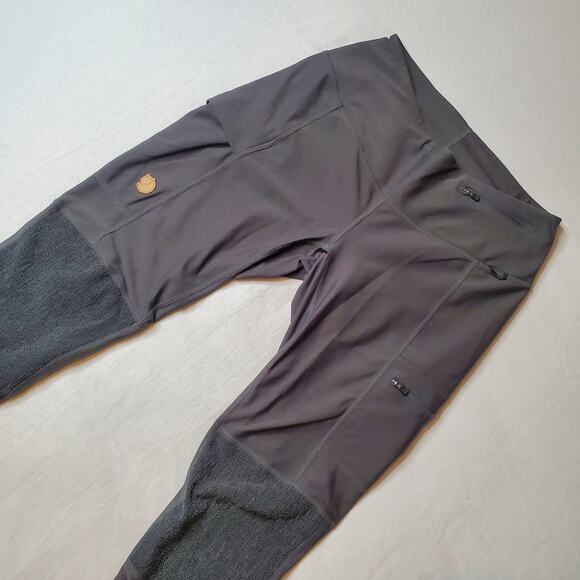 Fjallraven Black Leggings Abisko Trekking Tights - Picture 1 of 7
